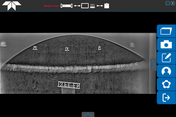 Welding inspection with Go-Scan 1025B in Sherlock NDT software (large thickness)